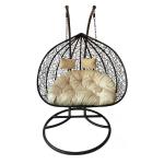 Contemporary Indoor Outdoor Balcony Garden Portable Double People Hanging Rattan