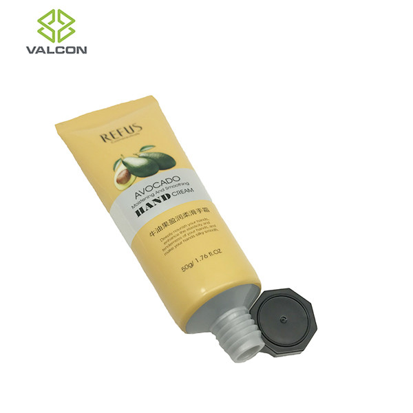 Yellow ABL Cream Tube Packaging Octagonal Cap Decorated 50 ML Capacity