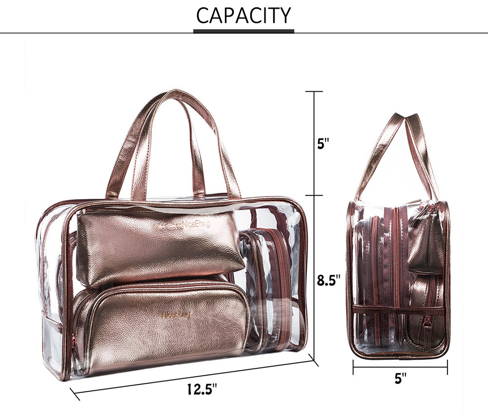 Lightweight Zipper Closure 5 In 1 Beach Tote Bag For Women
