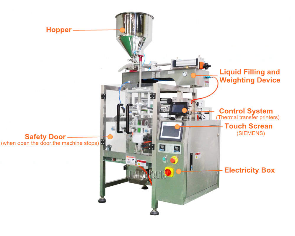 UMEOPACK China one stop solution factory sachet mineral liquid water pouch packing butter packaging machine