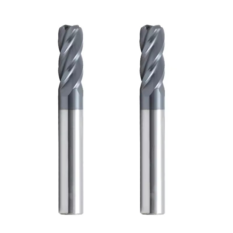 Diamond Coating 4F Flute CNC Router Bits for Graphite Cutting Precision