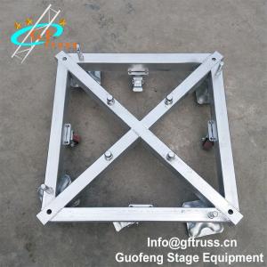 China TUV Aluminum Square Truss Basement Truss Base Plate With Wheels wholesale
