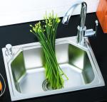 Electroplated Rectangular Stainless Steel Single Bowl Sink Non Porous Corrosion