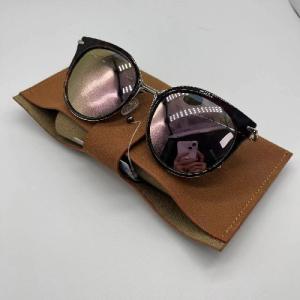 China Packaing Vintage PU Leather Pouch Bag Soft Sunglass Case Holder wholesale
