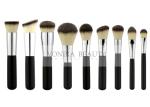 Eco Friendly Taklon Bristles Makeup Brushes Aluminum Ferrule