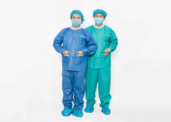 Long Sleeve SMS / Spunlace XXXL Disposable Surgical Gown