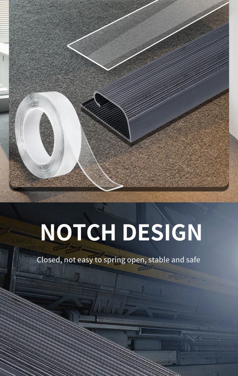 Wholesale PVC Electronic Wire Cable Pipe Floor Trunking Pipe J Channel PVC Management
