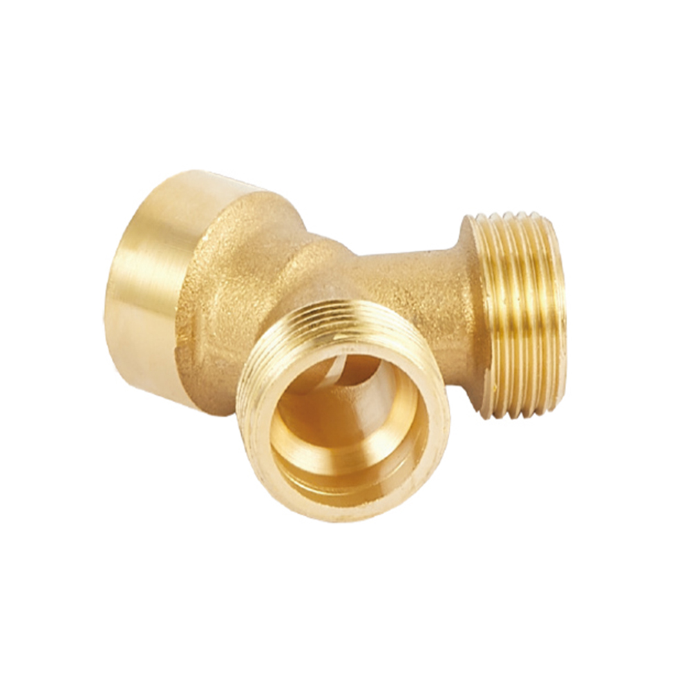 Rustproof 3/4 Inch Brass Pipe Fittings Brass Pipe Tee / Cross / Nipple Connector​