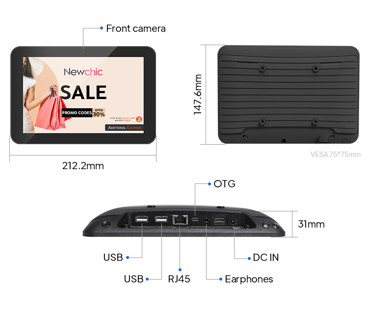 Capacitive Touch Screen RK3288 Poe Android Tablet NFC Quad Core