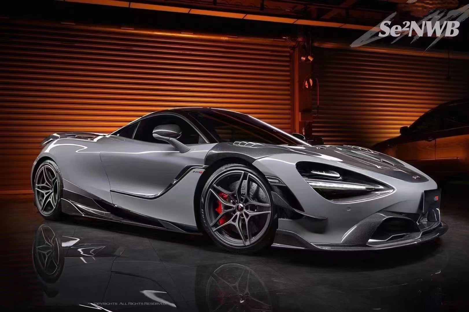 720s Mclaren Body Kit Blacksail Style Front Bumper Spoiler Lip Hood Fender