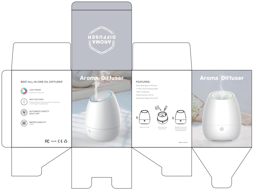 Portable Ultrasonic Ceramic Aroma Diffuser