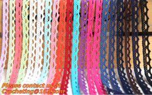 China mixed color 20yards/lot(1.0cm wide) Cotton Crochet Lace Ribbon Wedding Sewing Bridal Bow L wholesale
