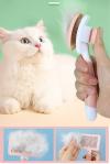 Pink Dog Self Cleaning Pet Grooming Brush Automatic Cat Hair Removal Comb