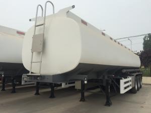 China 45000 Liters Oil Fuel Tank Trailer , Tri Axle Tanker Trailer Carbon Steel Body wholesale