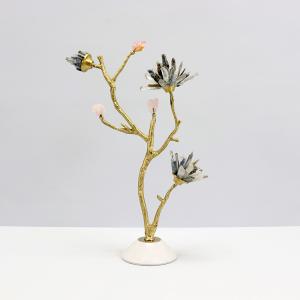 China Home Decoration Brass Tabletop 480mm Decor Copper Flower wholesale