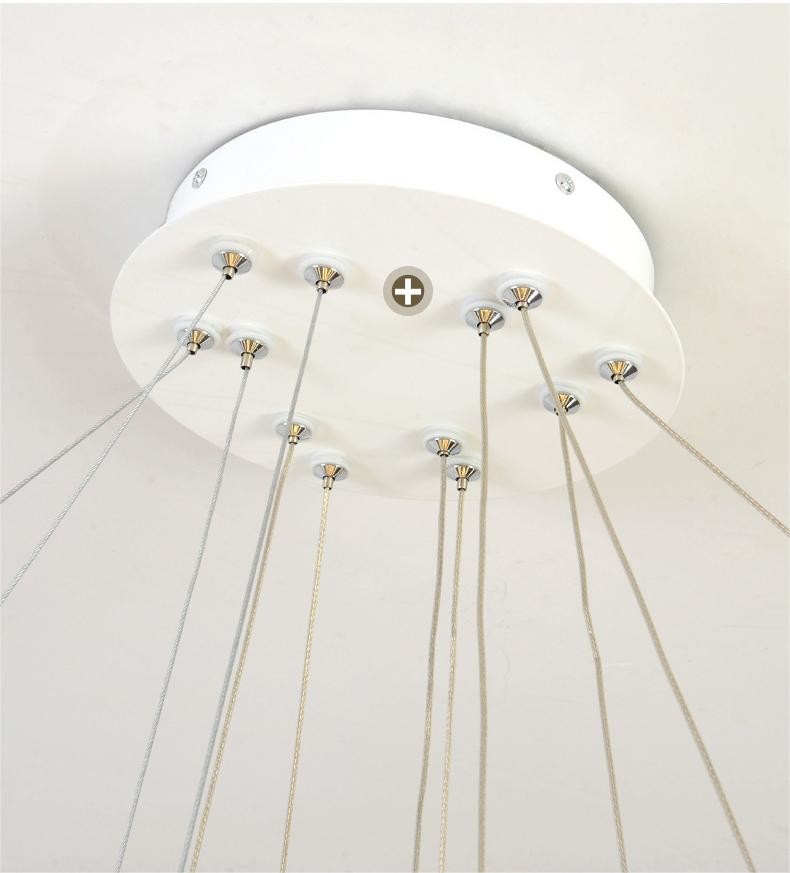 Luxury LED Acrylic Chandelier High End Modern Pendant Lights Energy Saving