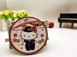 Reusable PVC Key Holder , Custom Rubber Keychains Hello Kitty Themed