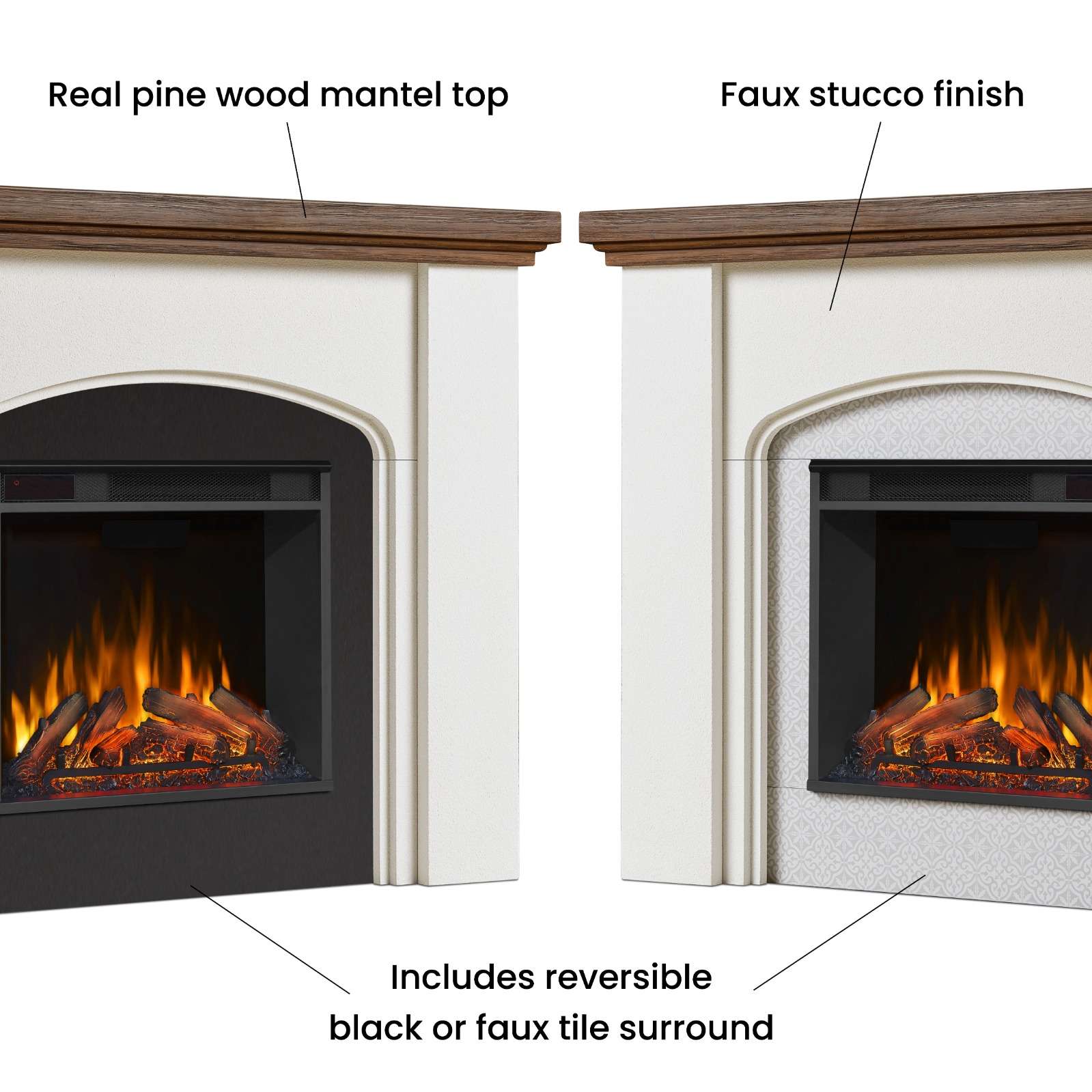Indoor Warming Electric Fireplace Cabinet Heating up area 1000 square feet Decorative