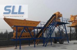 China CE Approved Mobile Concrete Batching Plant Portable Space Saving 17.5T wholesale