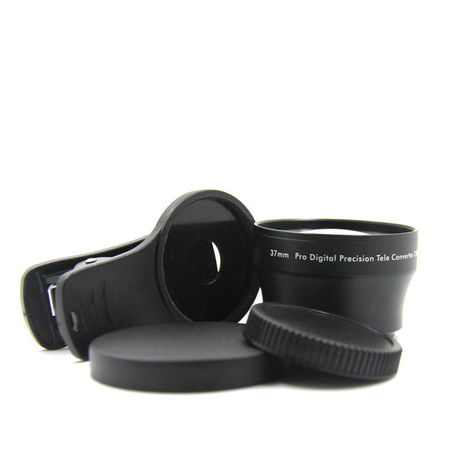 Black Cell Phone Wide Angle Lens 2.0X Super Wide Angle Phone Camera Lens