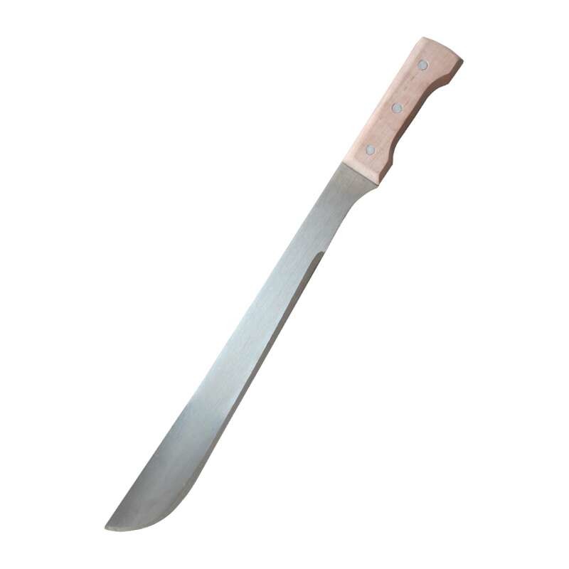 HRC 50 Antislip Wood Handle Spring Steel Machetes Hardened For Tactical Training