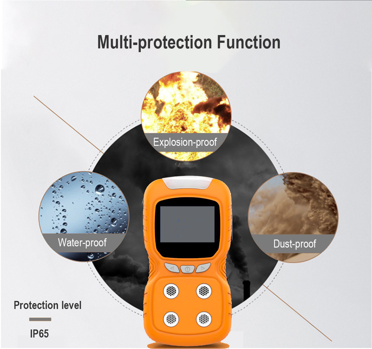 LCD Co Zt100k Personal Gas Detector Detect Natural Gas