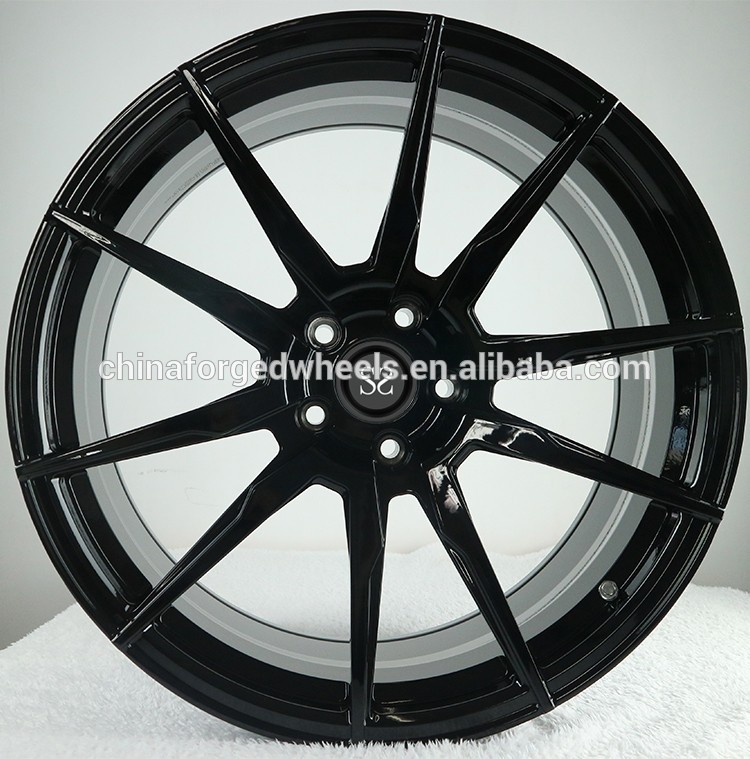 Gloss Black Customized 20 Staggered Car Alloy Rims For Ferrari 458