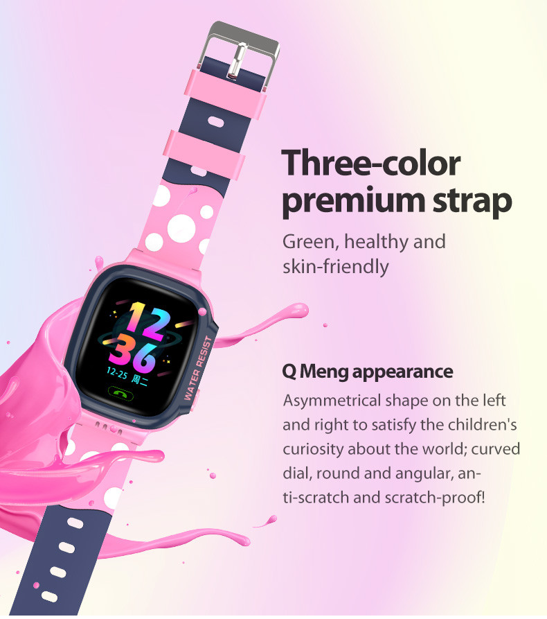 1.44"TFT Wifi SOS Children Sim Card Smart Watch 680mAh Fall Detection Bracelet Wristband