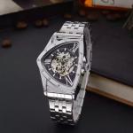 3BAR Fashion Mens Skeleton Watch 22mm Chronograph Automatic