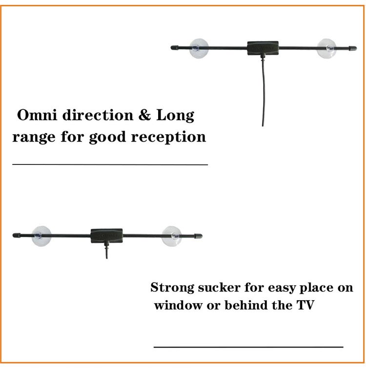 Baiao Vhf Uhf 470-862MHz Portable digital Car TV Antenna 2-3dBi