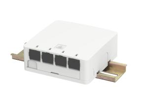 China 4port Small Indoor Fiber Termination Box For 35mm DIN Rack Mounted wholesale