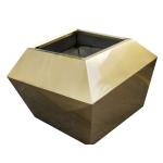 China Large metal planter wholesale outdoor flower pot square shape wholesale
