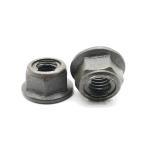 DIN 6927 Self Locking Flange Nut Medium Strength Steel Black Oxide