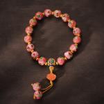 Wholesale Ceramic Jewelry New Fashion Flower Glaze Beads Bracelet Multicolor