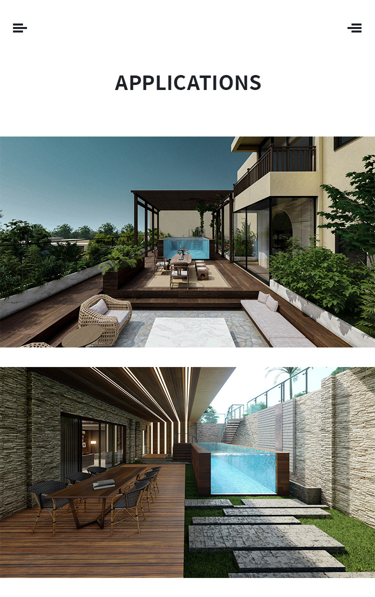 24m3 Pool Water Capacity Transparent Acrylic Plastic Panel for Swimming Pool Window