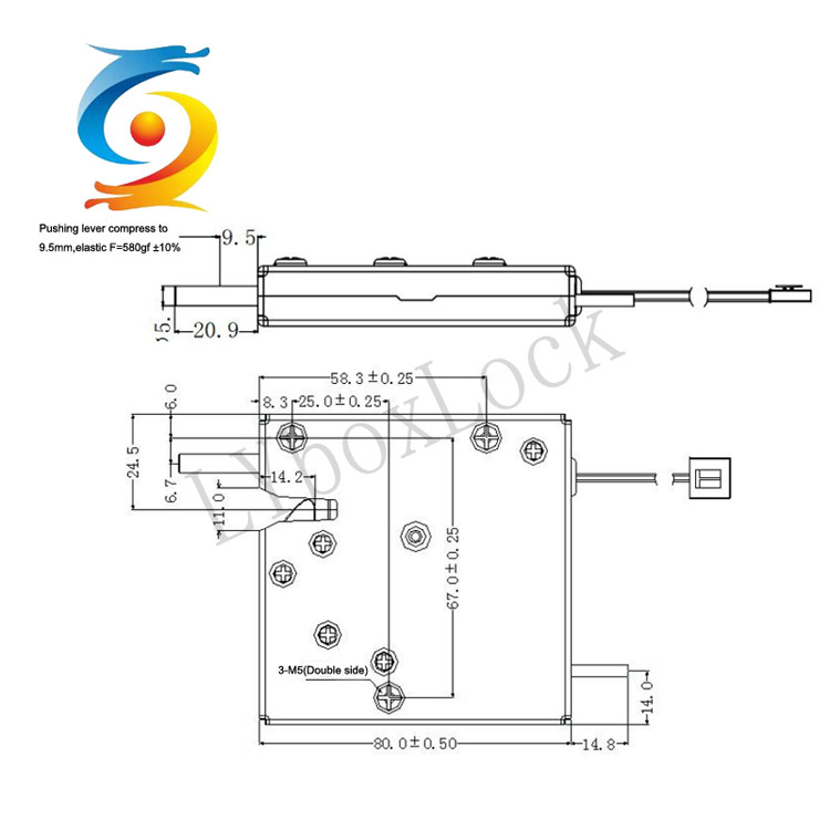Silver Electric Lock Electromagnetic Shockproof Long Lifespan