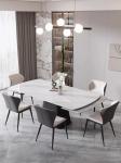 Custom Marble Dining Table Set Hotel Modern Restaurant Banquette Seating