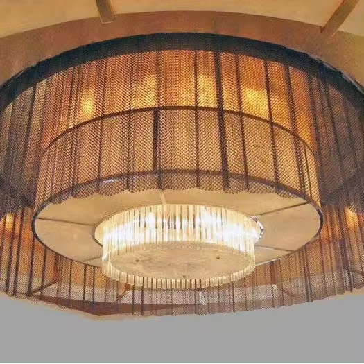 0.5-2mm Thickness Bronze Metal Coil Drapery For Round Window Treatment Curtain