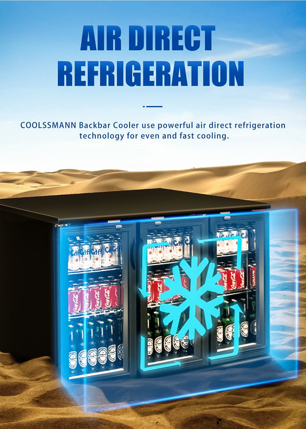 Digital Thermostat Beer Bottle Fridge Chiller , Glass Door Small Beer Fridge Cabinet