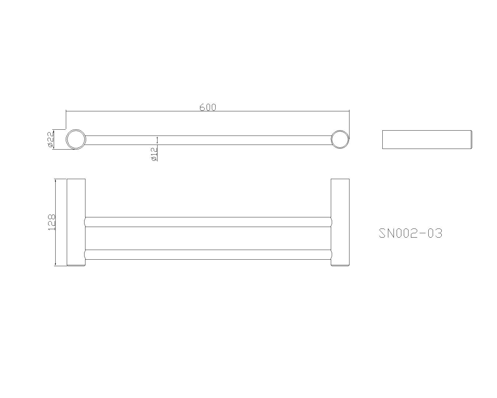 Heavy Duty Bathroom Towel Bars Sus304 Stainless Steel Bathroom Towel Rack Brushed