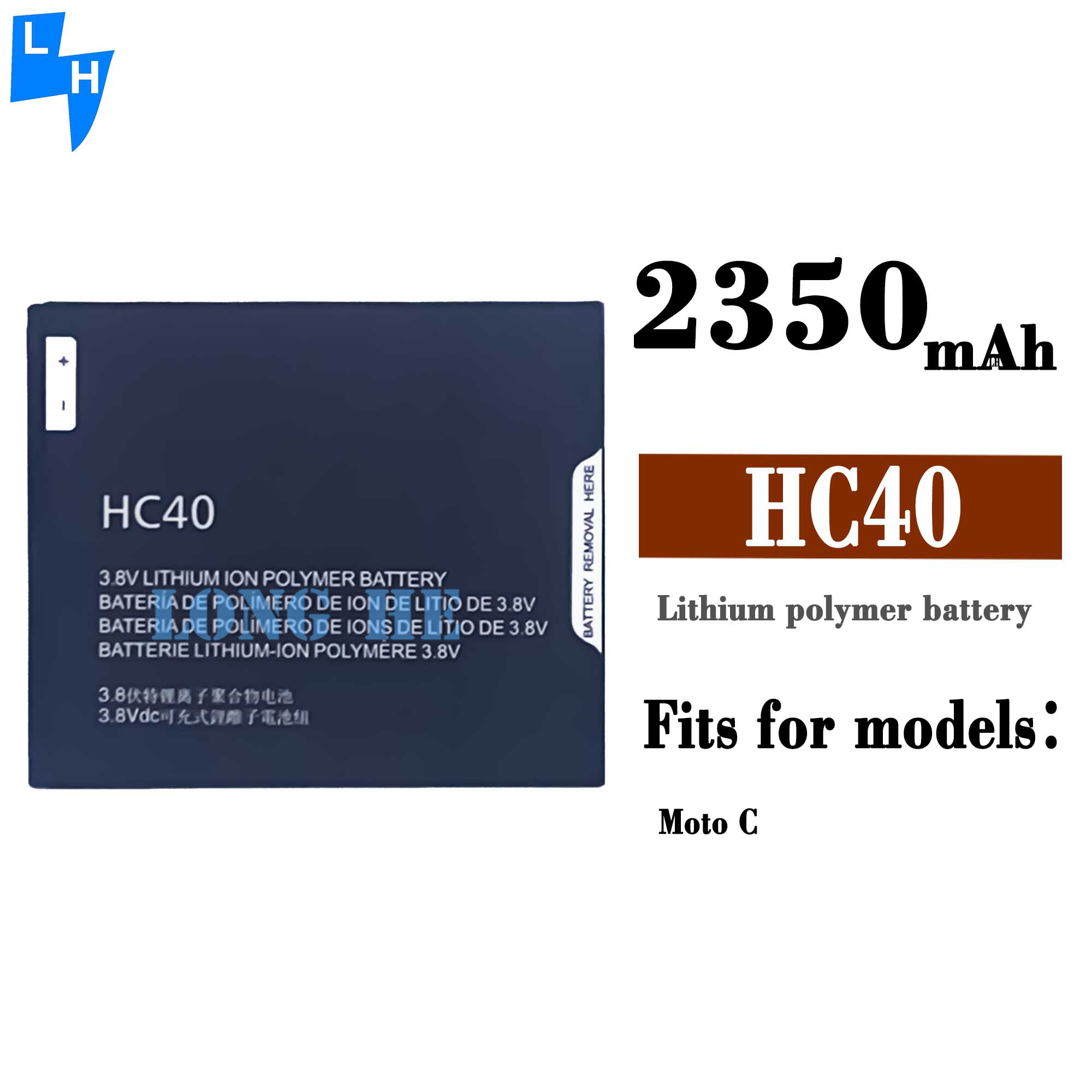 HC40 2350mah Mobile Battery 100% Compatible with Motorola Moto C Long Lasting Power