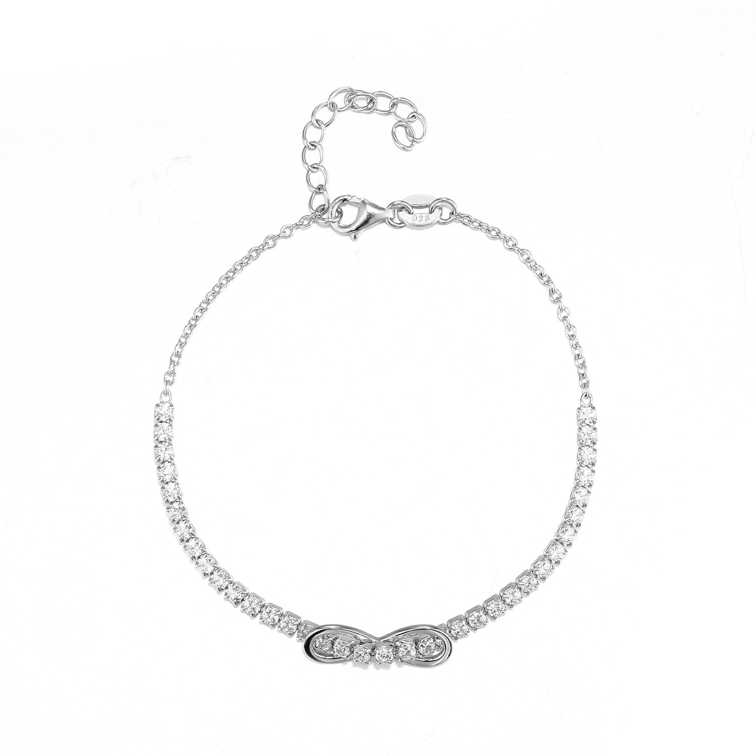 Chamilia 925 Silver CZ Bracelet 10.69g 92.5 Sterling Silver Mens Bracelet