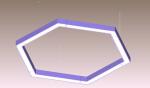 SMD5630 Hexagon Led Pendant Light HR600X75mm Hex Pendant Light