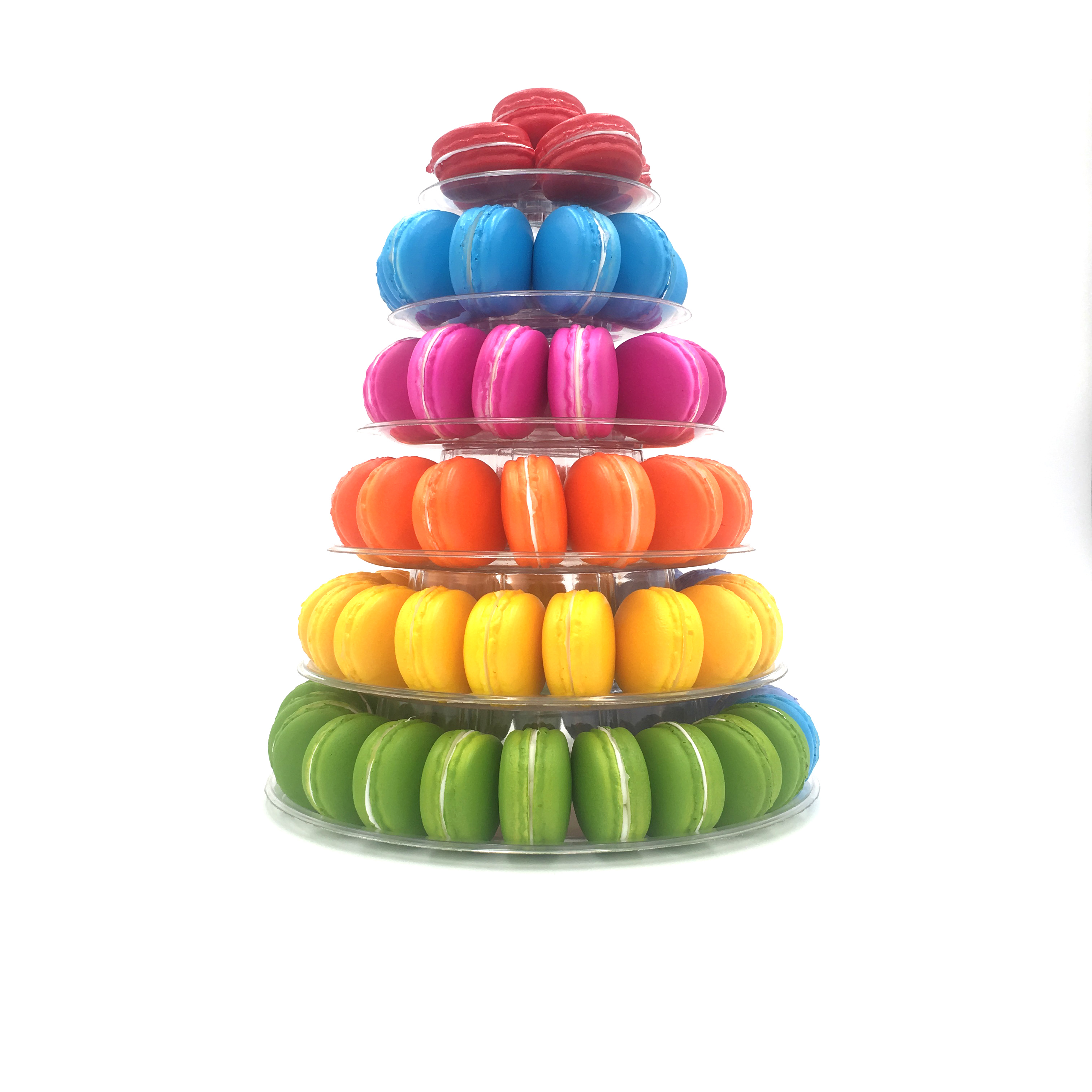 Self Assemble Circle 6 Tier Macaron Tower Macaron Display Tray Acrylic