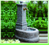 Stone Faucet Cast Stone Garden Fountains Granite Sink For Backyard Lightweight