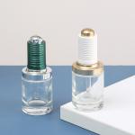 30-50ml Round Clear Dropper Glass Skin Care Oil Bottle with White Push Dropper