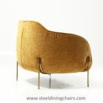 Modern Accent Fabric Flannelette Stainless Steel 1 Seater Sofa