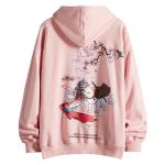 Original Graffiti Cat Printed Baggy Fleece Hoodie 220GSM To 320GSM