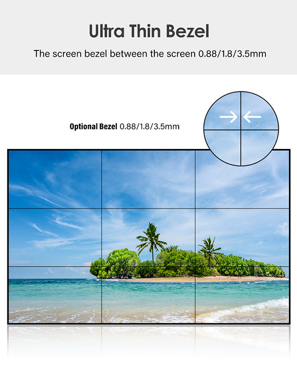 Narrow Bezel LCD Video Wall 46 Inch Screen Digital Signage Lcd Advertising 2x2m 3x3m