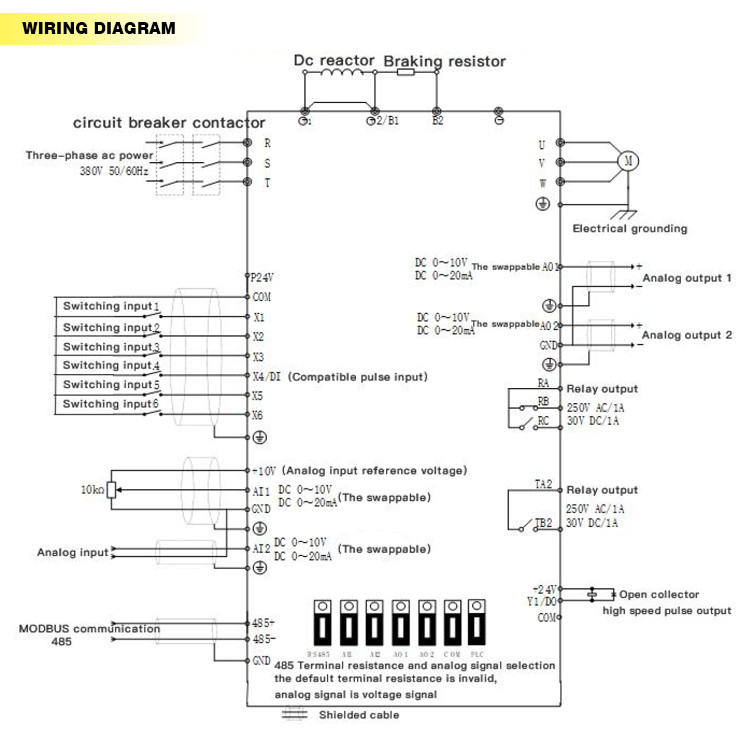 0.75KW 1.5KW 2.2KW 3.7KW 3 Phase Motor VFD For CNC Machine